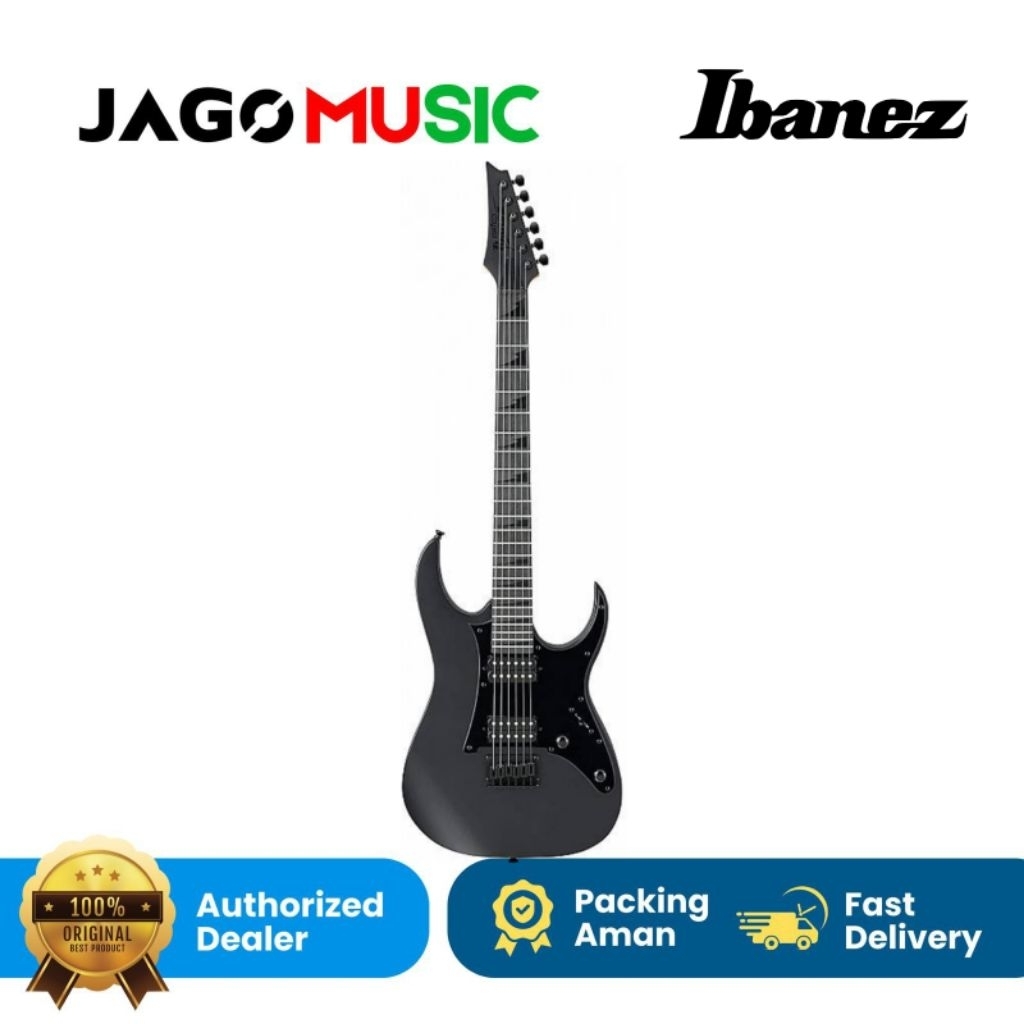 Gitar Ibanez GRGR131EX BKF Gitar Elektrik Ibanez GRGR 131 EX Black Flat