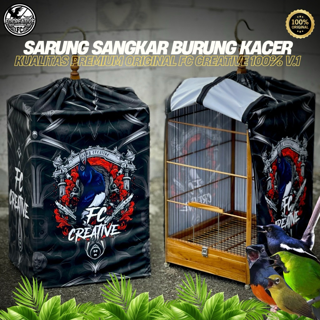 KRODONG KERODONG SANGKAR BURUNG KACER KUALITAS PREMIUM ORIGINAL FC CREATIVE SANGKAR KOTAK NO.1 SANGK