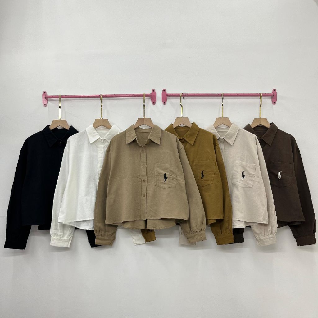 Baju kemeja wanita crop top baju atasan wanita hijab