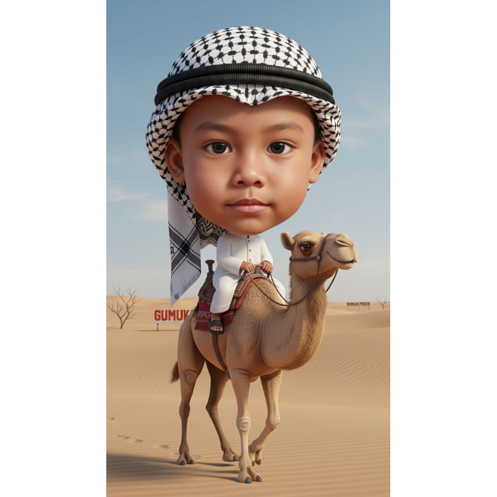 Karikatur 3D Realistis