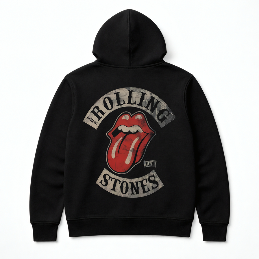 HOODIE BAND METAL HITAM THE ROLLING STONES - "1978 Tour" | HOODIE METAL | HOODIE KEREN | JAKET HITAM