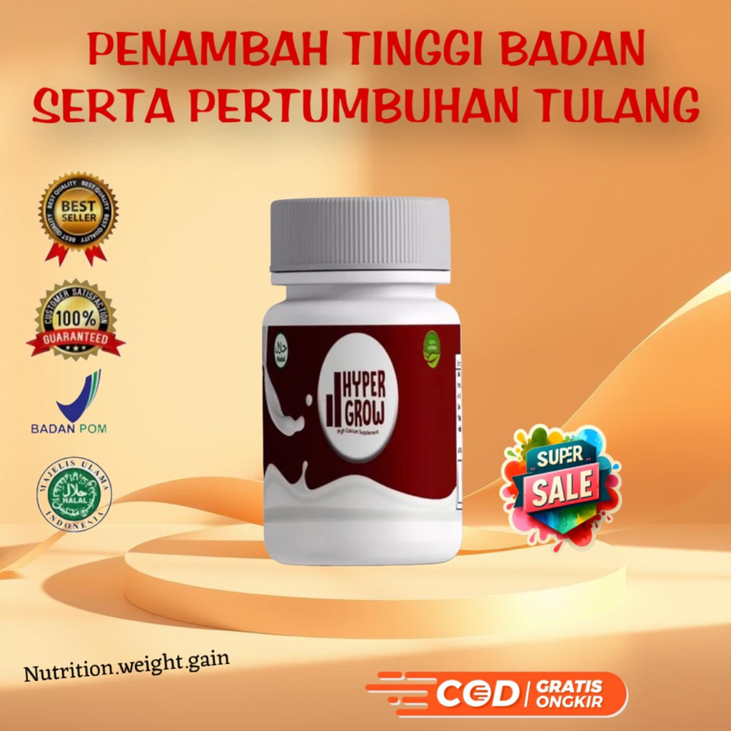 Hypergrow Peninggi Badan Ampuh dan Terpercaya - Suplemen Peninggi Badan Terampuh Hasil Cepat Tapa Ef