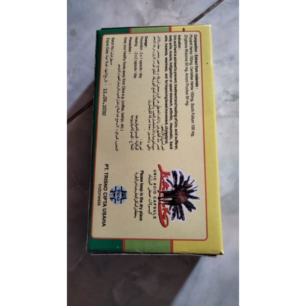 Obat herbal asam urat uric acid capsul LAbaik