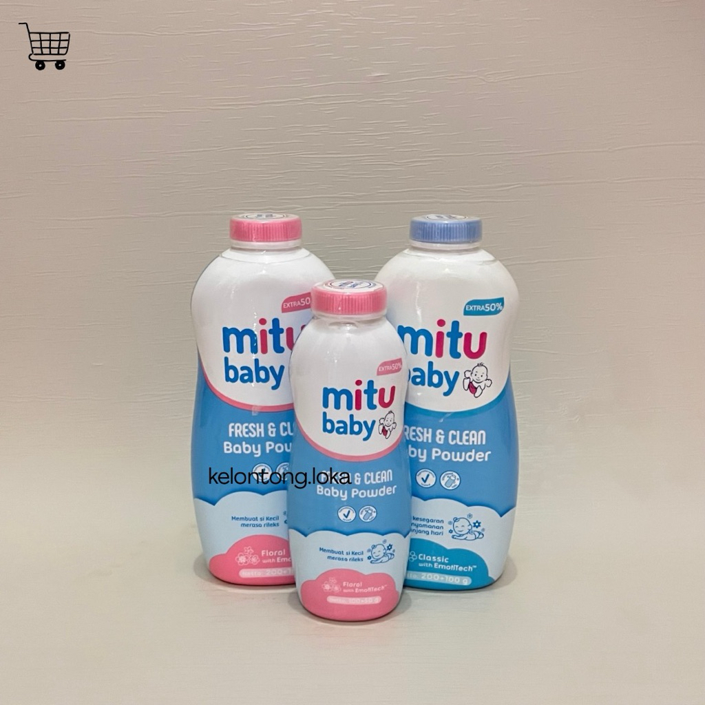 Mitu Baby Powder | Bedak Tabur 300gr & 150gr