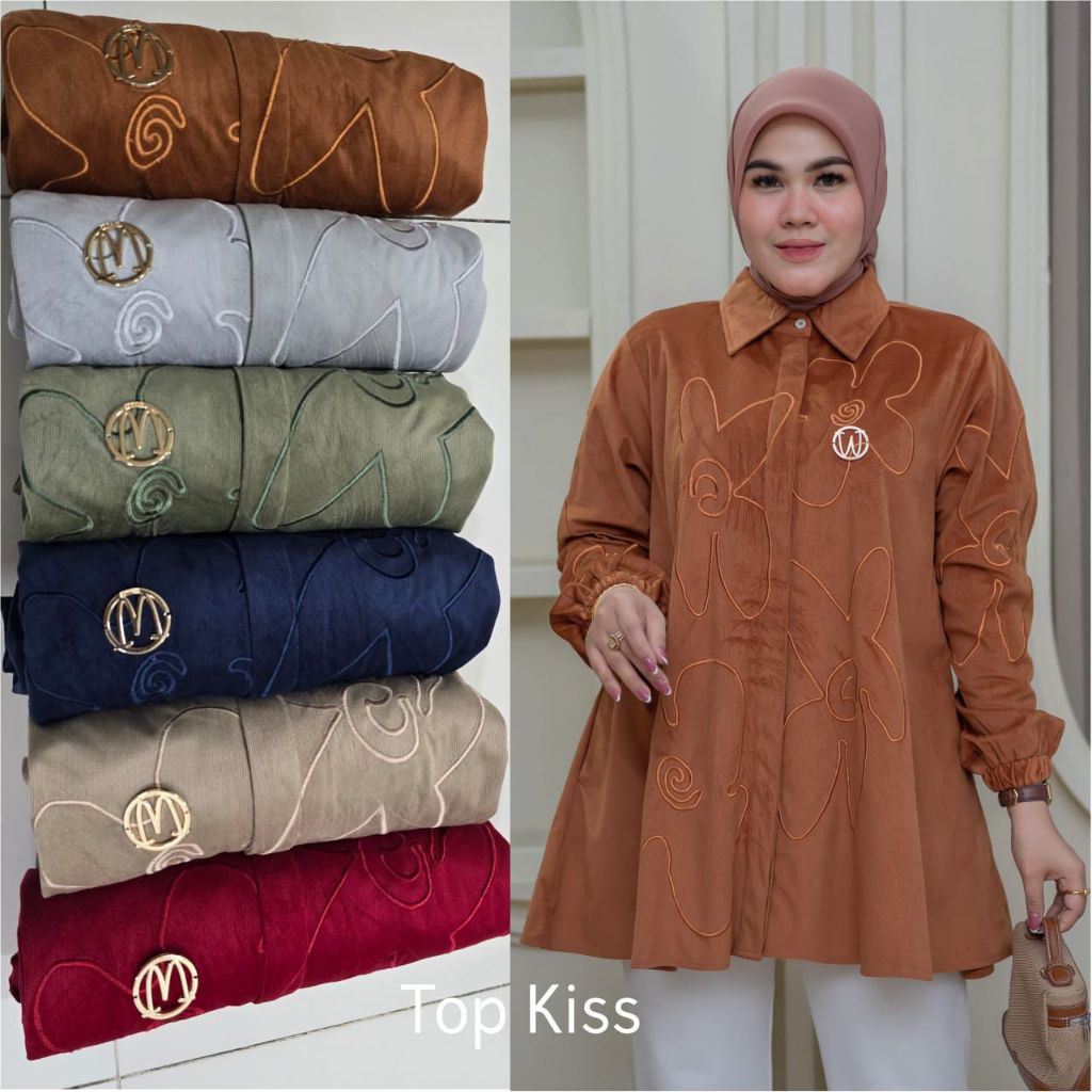 Top Kiss Winody Update Fashion Terbaru Winody Atasan Wanita Kekinian Hijab Friendly Kemeja Tangan Pa