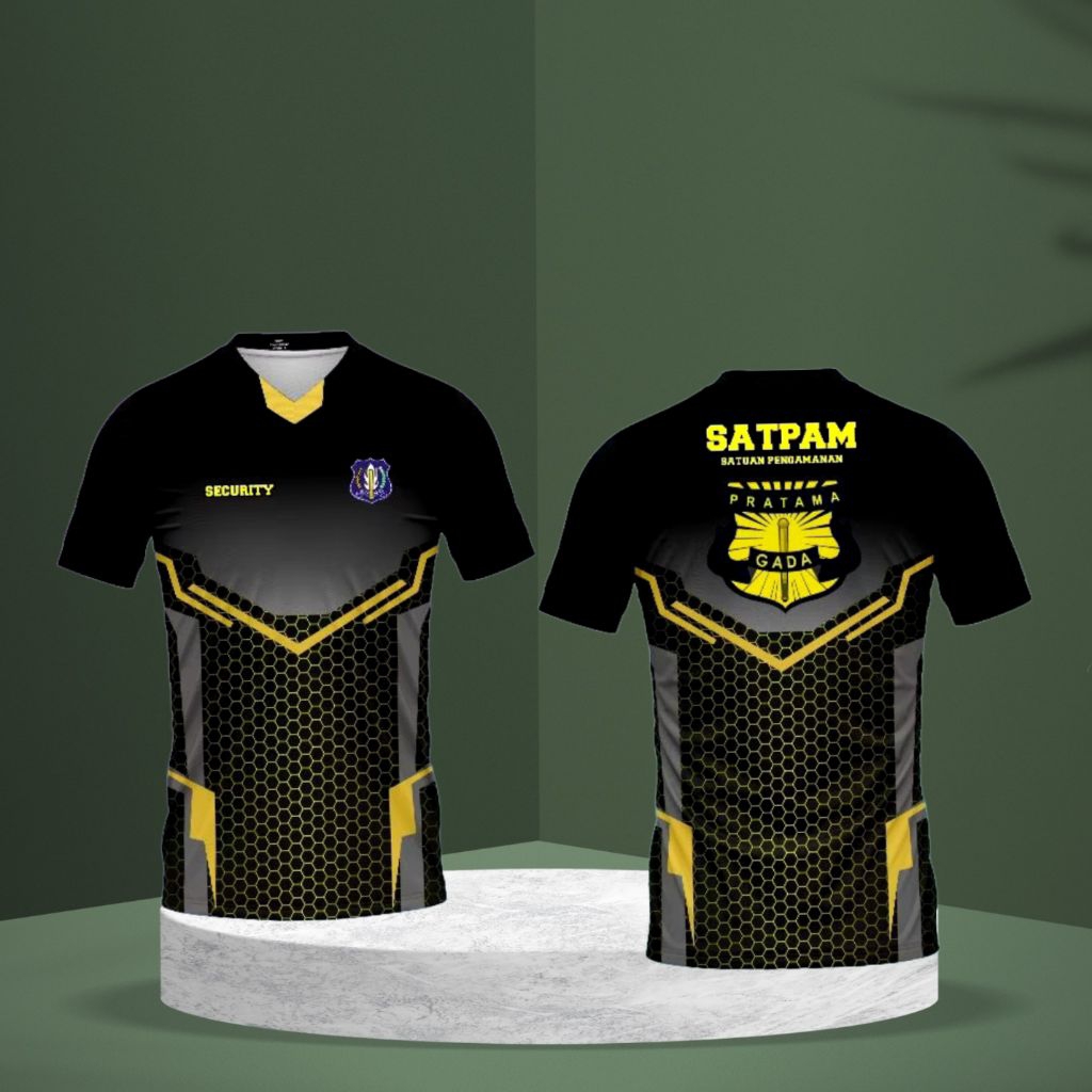 JERSEY SATPAM TERBARU / JERSEY SECURITY TERBARU, KAOS SATPAM FULL PRINTING, KAOS OLAH RAGA