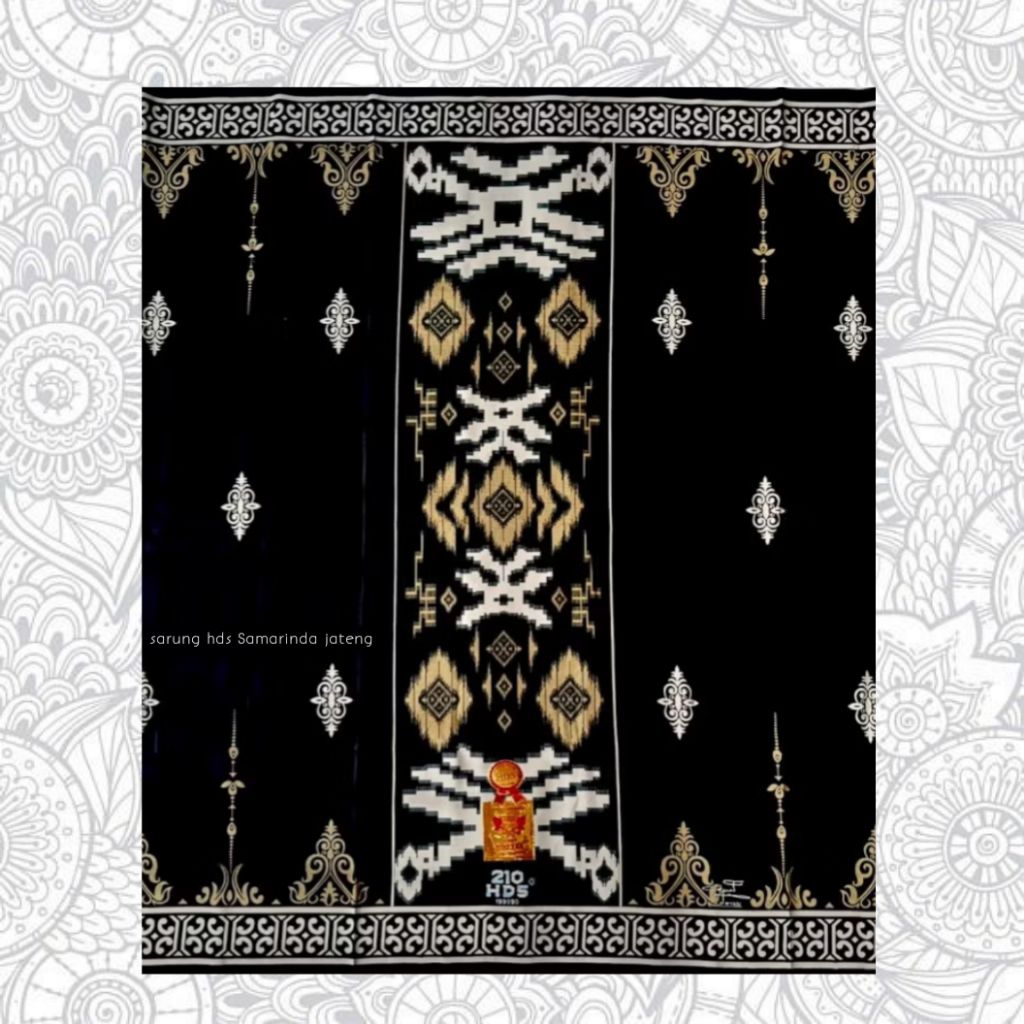 Sarung HDS Original 100% Samarinda | Warna Hitam Polos Elegan – Sarung Idaman Pria