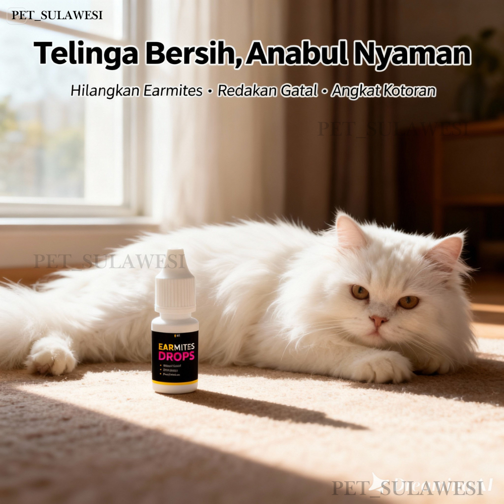 Earmites Drops Obat Tetes Kutu Kucing Obat Telinga Kucing Obat Tungau