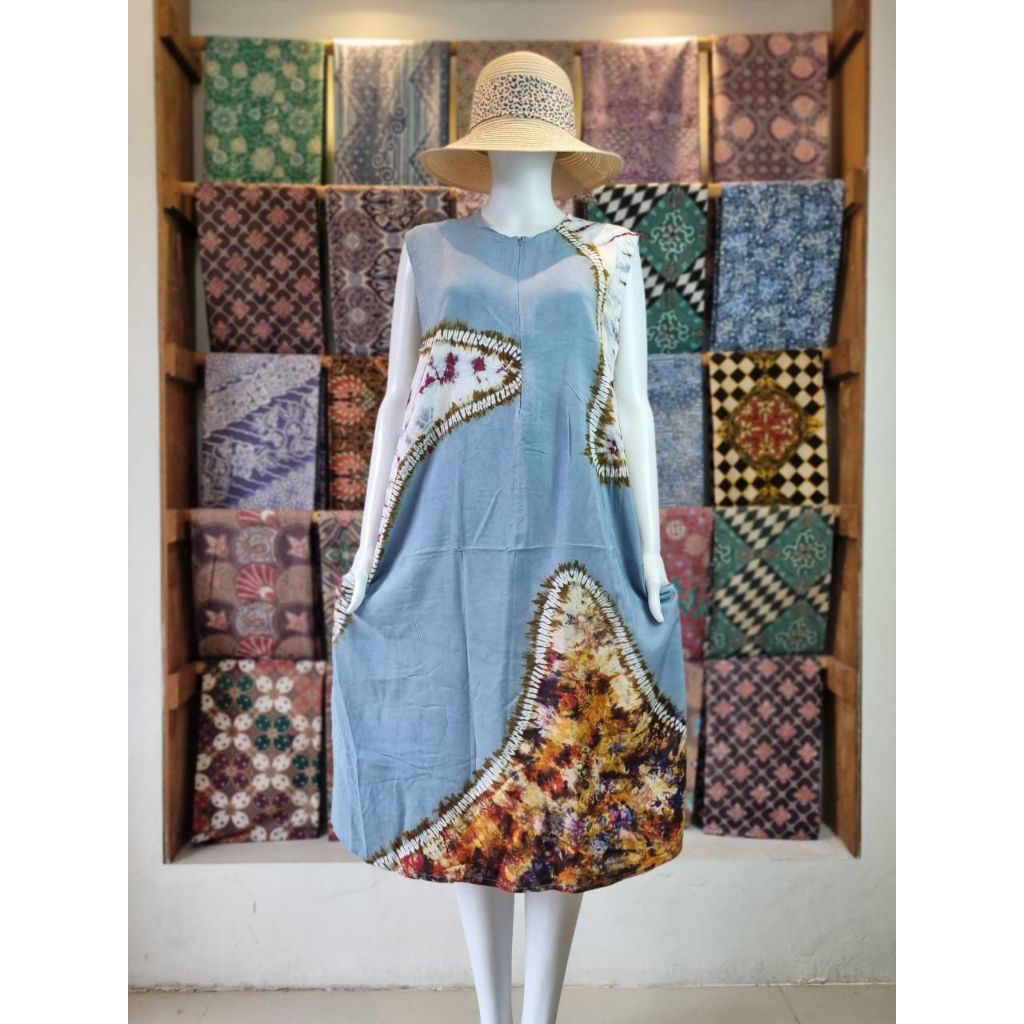 VANILLA Yukensi Sasirangan Daster Ycs Ld 110 Pb 110 Batik Pekalongan Rayon Premium Terbaru Jumbo Bus