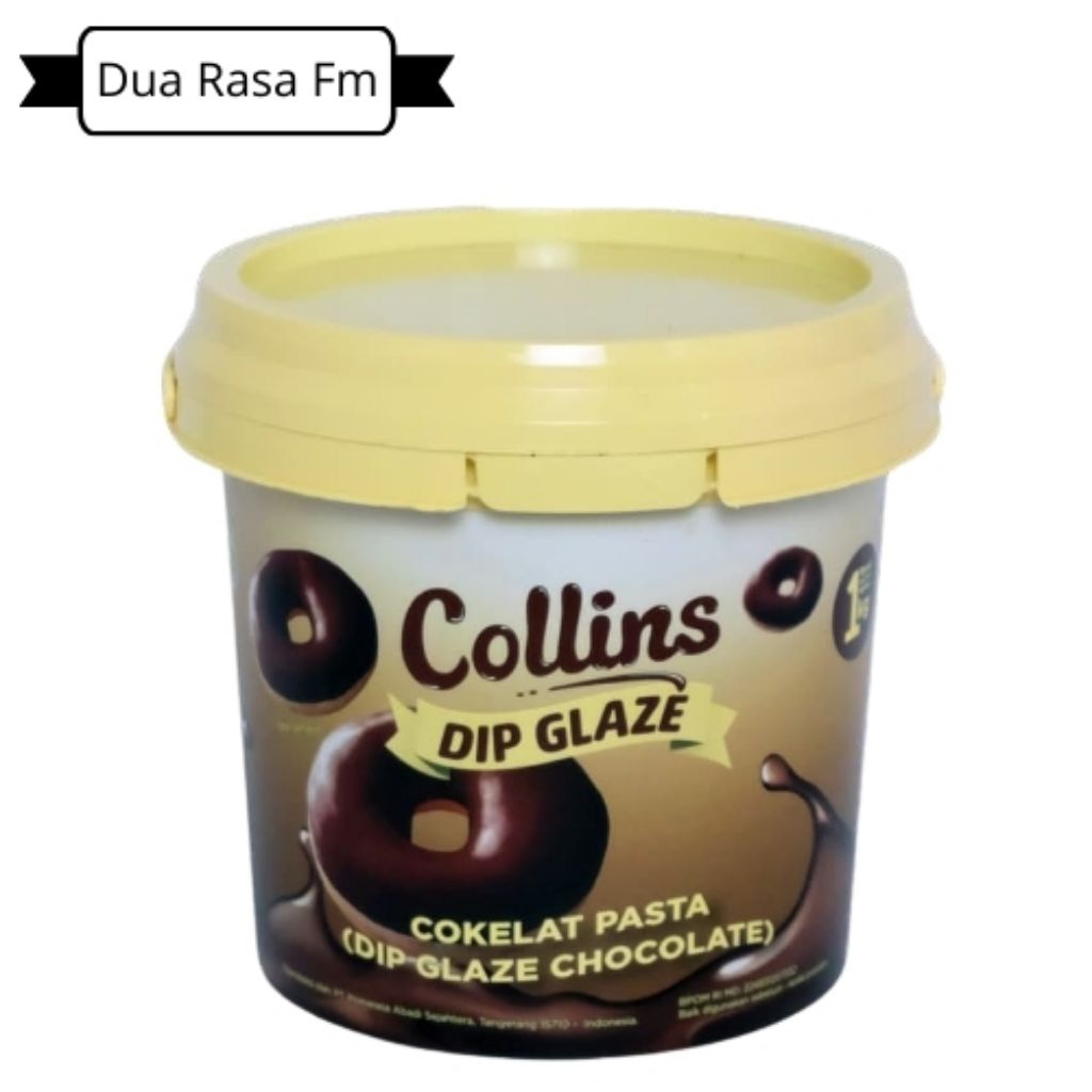 Collins Coklat Dip Glaze 1 kg / Toping Donat Collins / Selai Donat / Collins Selai Donat