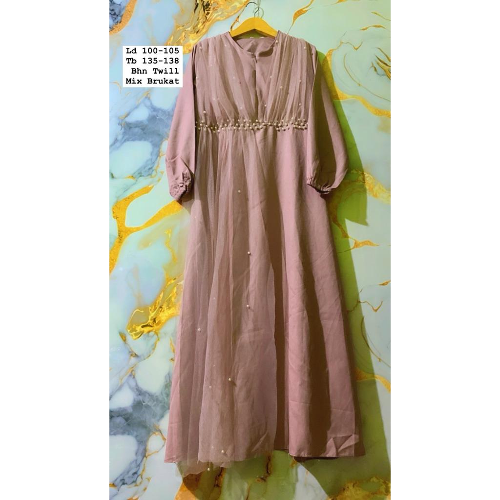 PL New Gamis Wanita Pesta Brukat Mewah