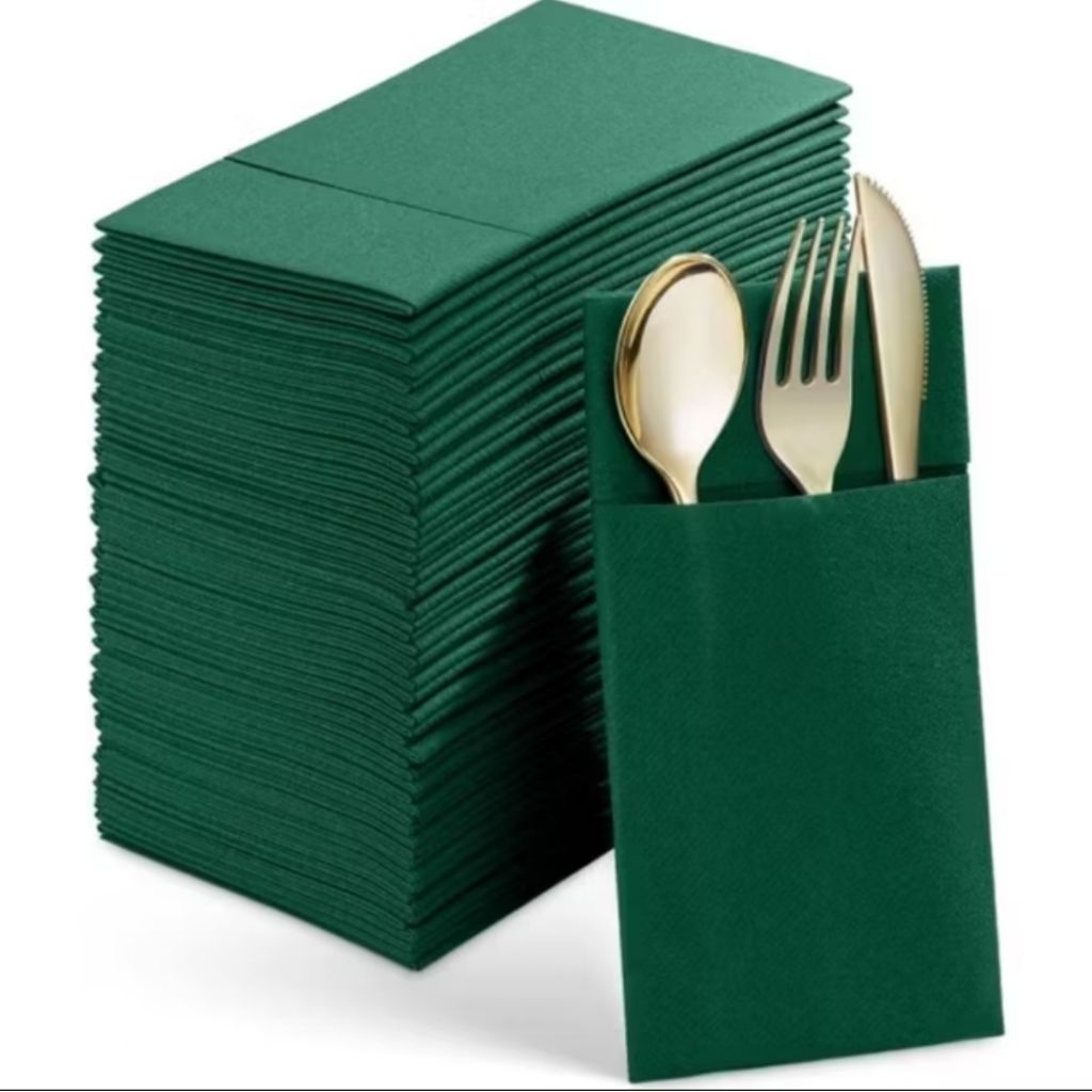 Latopia_ Napkin Serbet Makan Katun Napkin Polos Uk 50X50