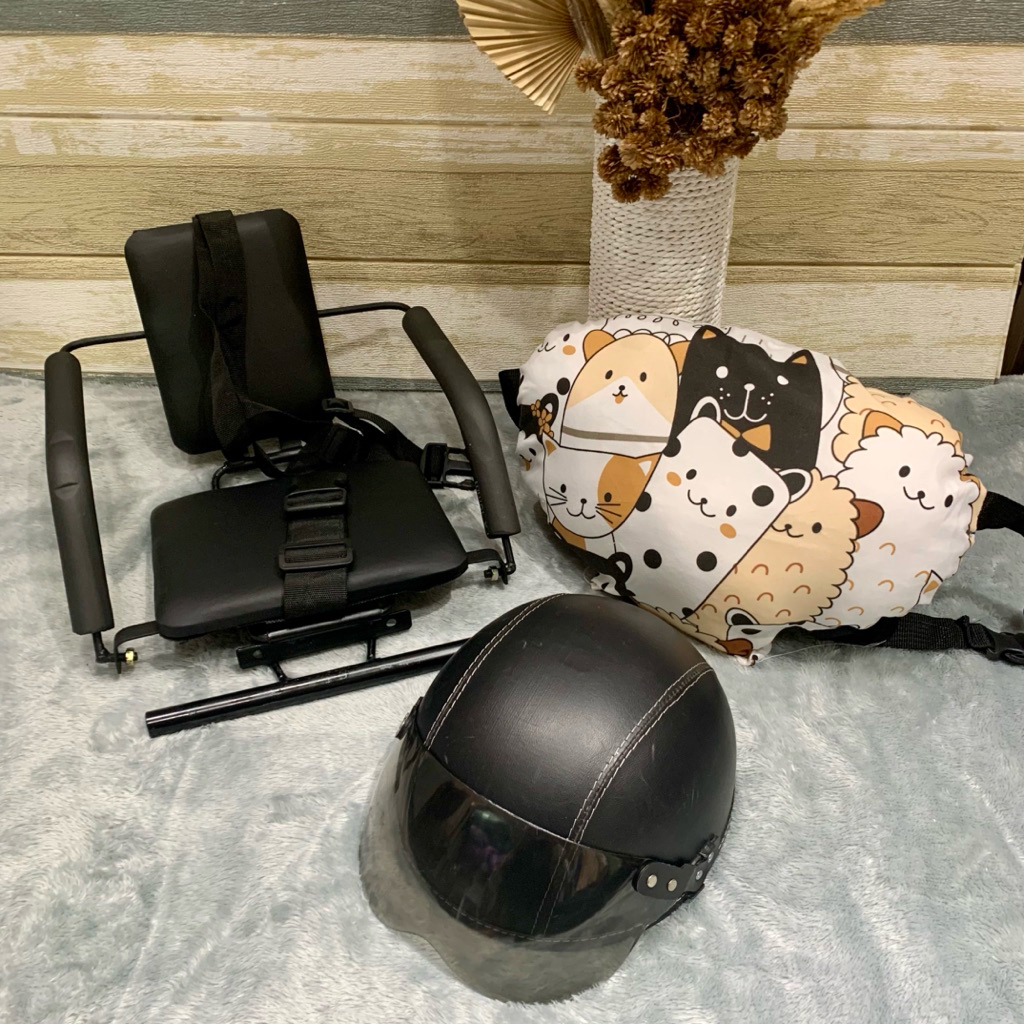 Paket Lengkap Boncengan Motor Anak / Boncengan Motor Portable / Kursi Boncengan Motor Matic