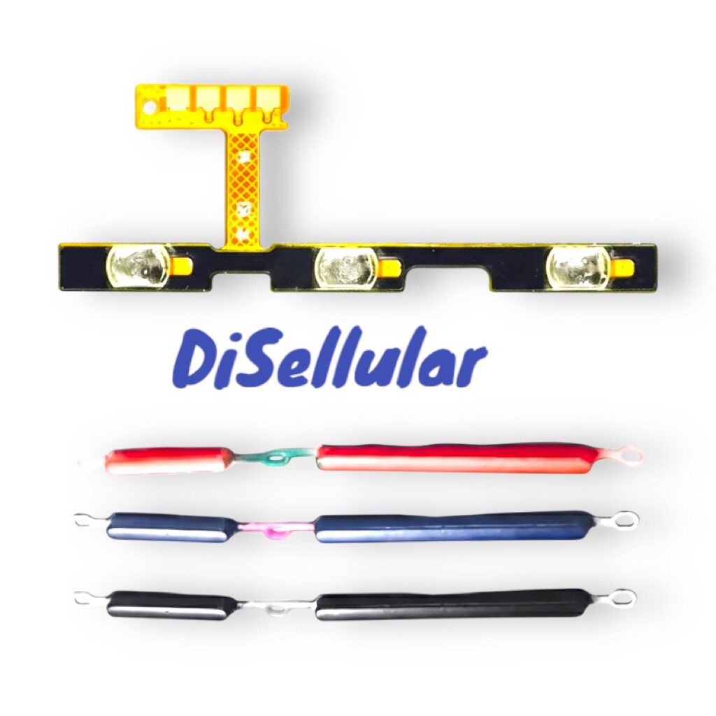 DiSellular | Satu set flexible dan tombol luar on off volume kompatibel untuk Samsung 03 SM-A035 bar