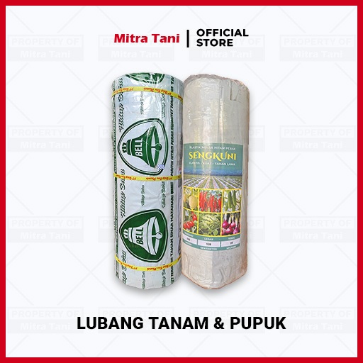 BELL SENGKUNI Plastik Mulsa Hitam Perak Lubang 60 CM Original 500 Meter 120 CM 35 MICRON 18 KG