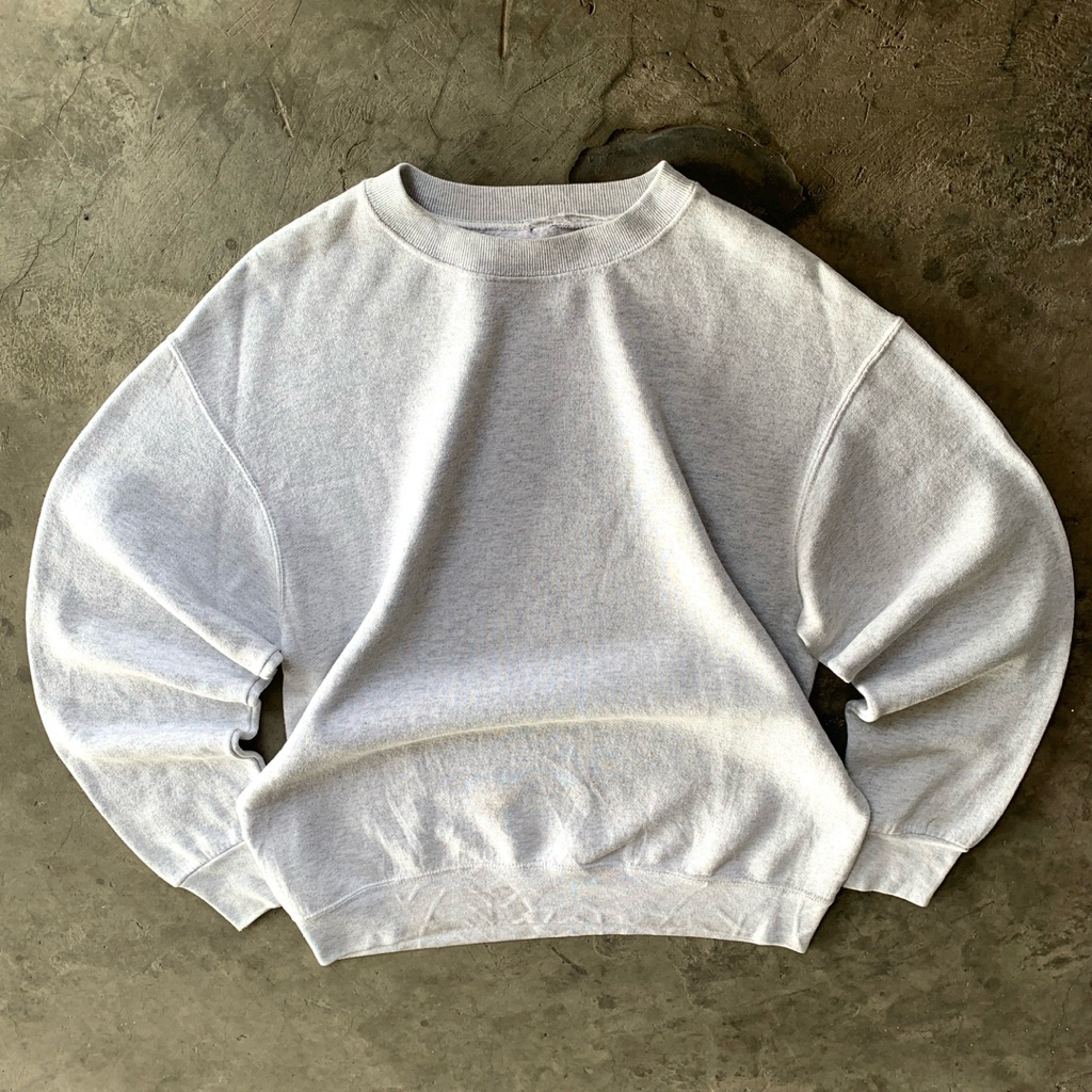 1980s Heather Grey Blank Sweatshirt