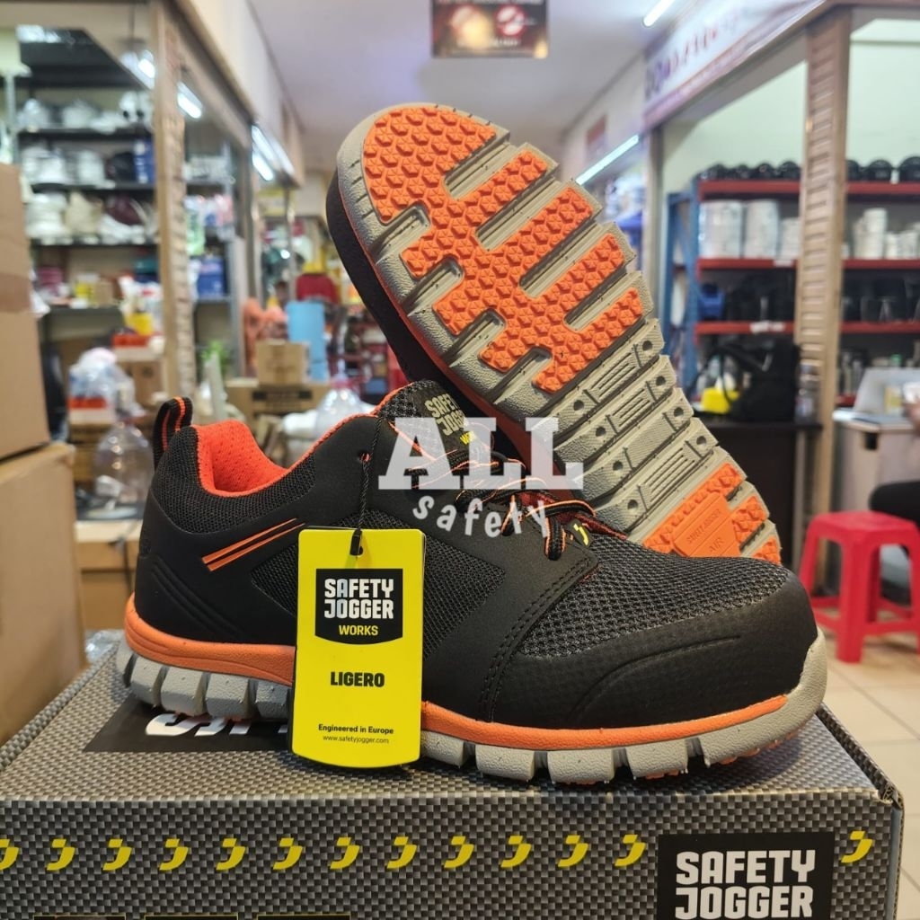 Sepatu safety ujung besi Jogger ligero orange s1p original100 / safety shoes sepatu safety sport uju