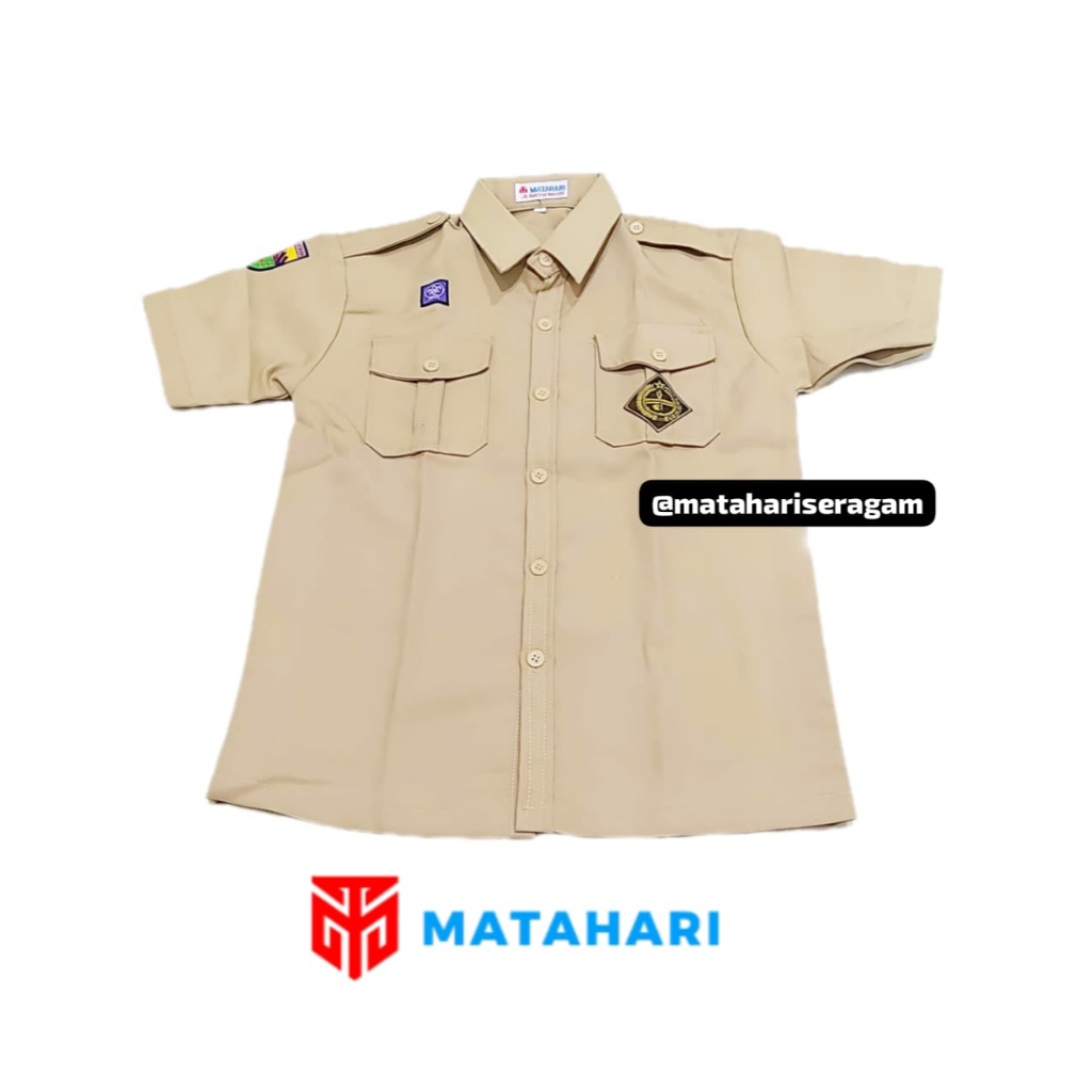 Matahari Seragam / Baju Rapilo Pria Lengan Pendek / Seragam Pramuka Rapilo / Baju Pramuka Rapilo