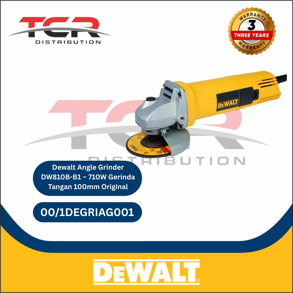 Dewalt Angle Grinder DW810B-B1 – 710W Gerinda Tangan 100mm Original