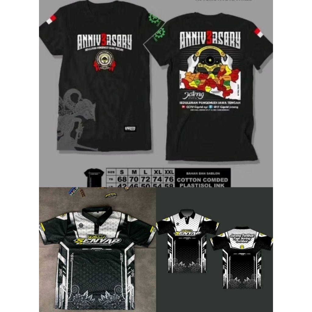 ( COD ) KAOS JRSEY TEAM SENYAP SEDULIR PENGEMUDI JAWA TENGAH Original brand premium di jamin awet bi