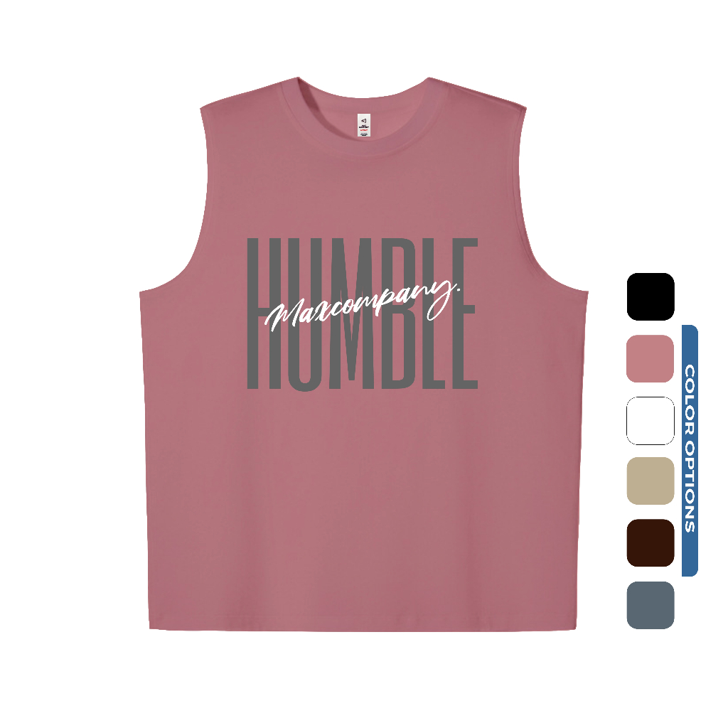 Max Company Tshirt Singlet Dusty Pink Humble - Kaos Pria Tanpa Lengan Dusty Pink