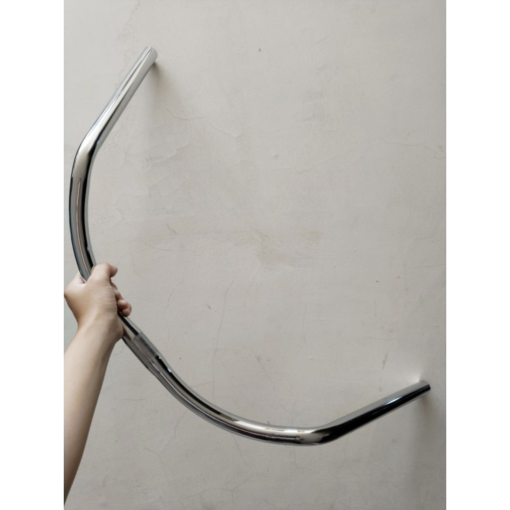 Stang Sepeda Lowrider Halfmoon Setengah Bulan Steel Chrome Taiwan