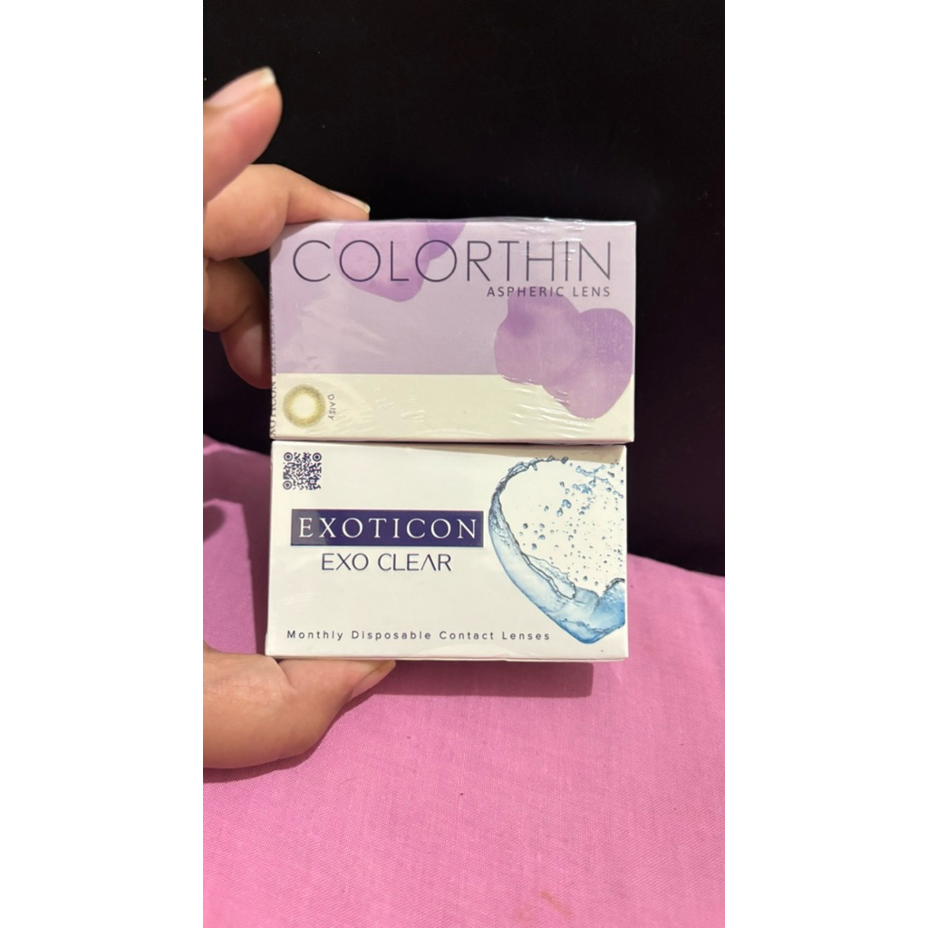 Softlens Exoticon Colorthin Daisy & Exo clear minus 3