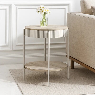 Selma Helina Meja Sisi - Cokelat Taupe