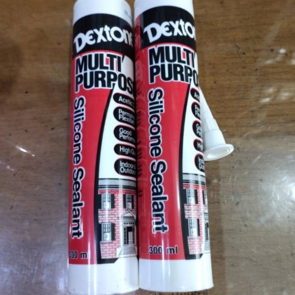 Dextone silicone  sealant lem kaca serba guna @300ml. dextone lem kaca. dextone silikon lem kaca. de