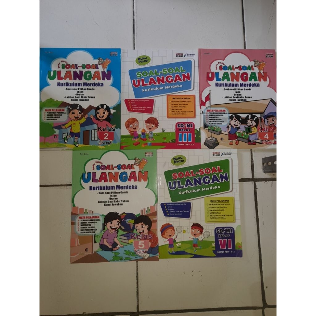 Buku Pintar SOAL-SOAL ULANGAN SD KELAS 1,2,3,4,5,6  KURIKULUM MERDEKA TERBARU - Duta Prestasi