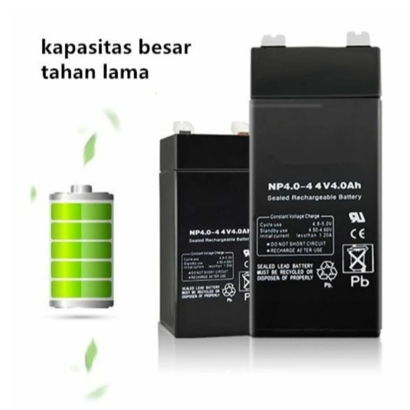 BATERAI AKI 4V 4AH / Baterai Timbangan Digital