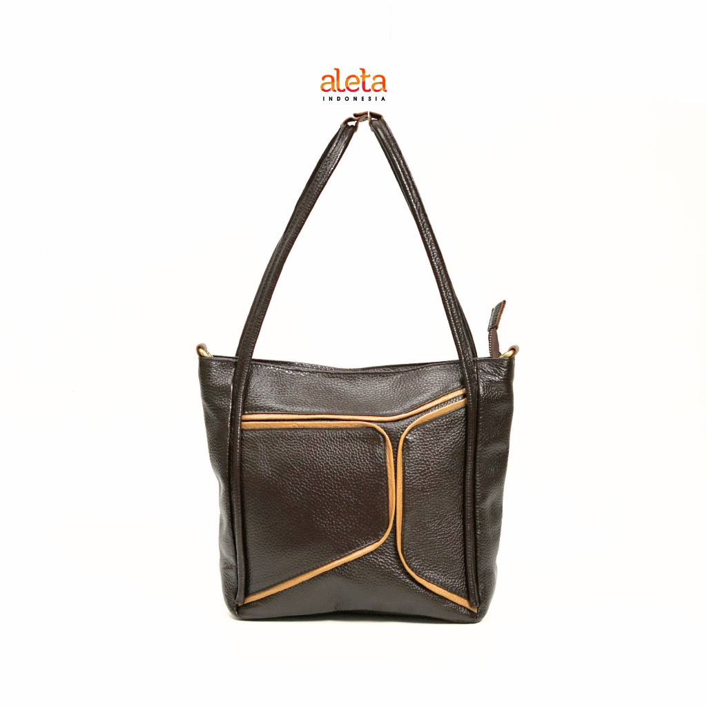 Aleta Indonesia - Lula Tas Jinjing Wanita Kulit Asli Totebag - Free Grafir Nama