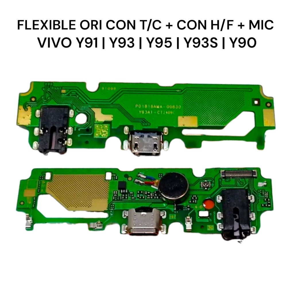 HP VIVO Y91 | Y93 | Y195 | Y93S | Y90 FLEXILBE ORI CON T/C + CON H/F + MIC | PAPAN CAS ORIGINAL
