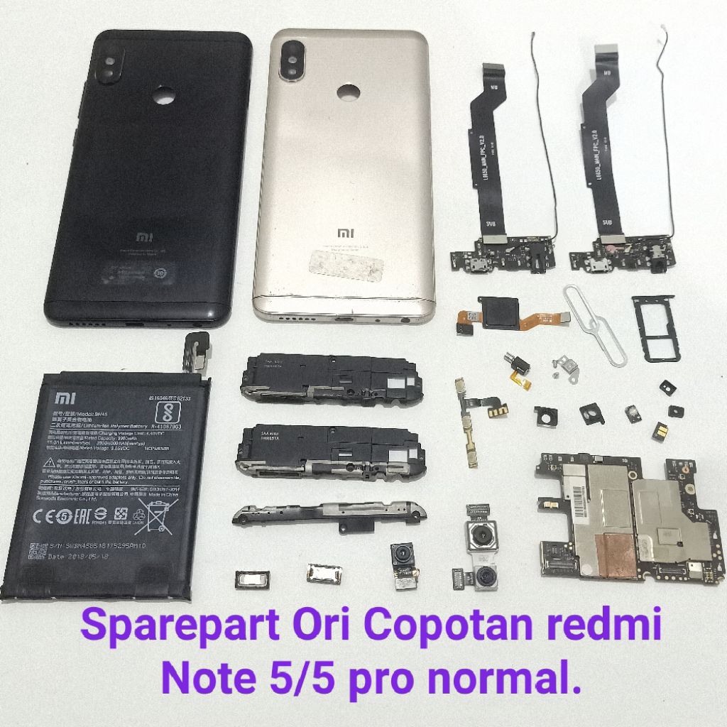 Sparepart Copotan Xiaomi Redmi note 5 / 5 Pro Second Original normal  Getar vibrate  Buzer Loudspeak