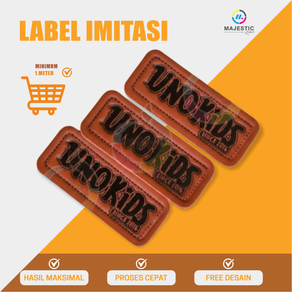 label sintetis/label leather/label kulit sintetis/label merk custom/label kulit custom