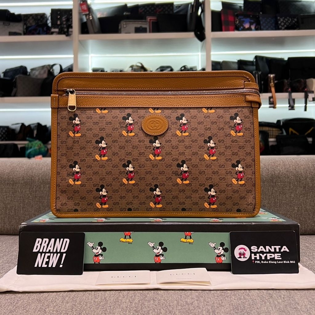 Gucci X Disney Mickey Mouse GG Supreme Clutch