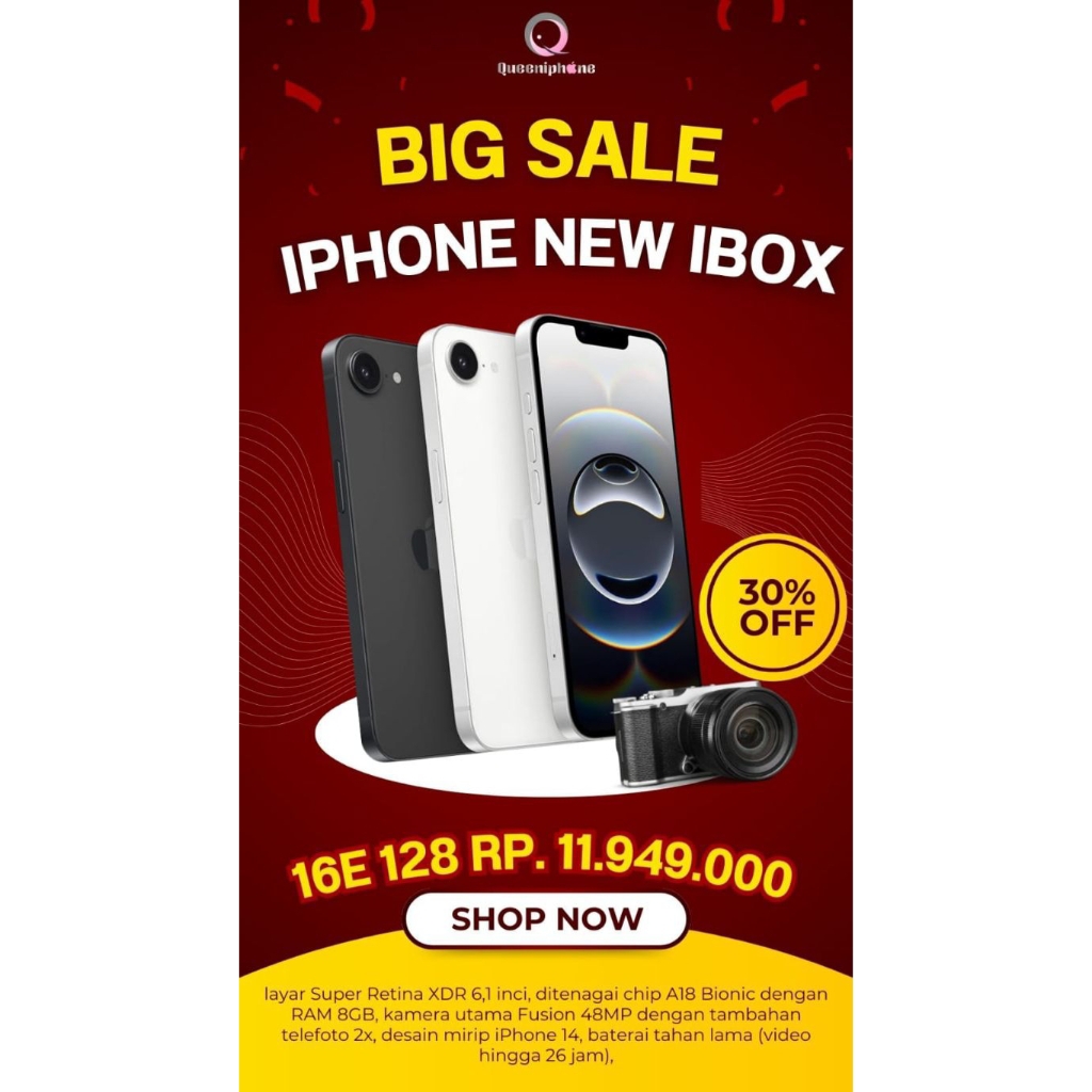New iBox iphone 16e
