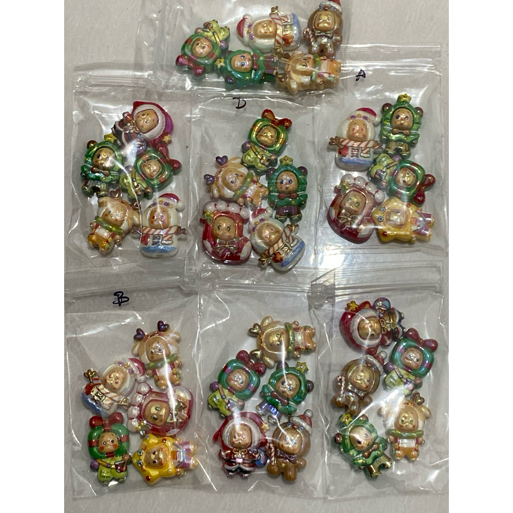 5pcs Manik Karakter Twinkle Natal Luxury Lubang Atas Bawah