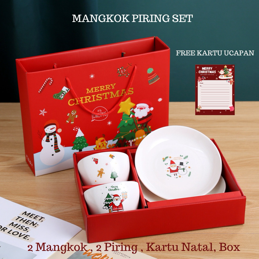 Set Piring dan Mangkok Hampers Natal