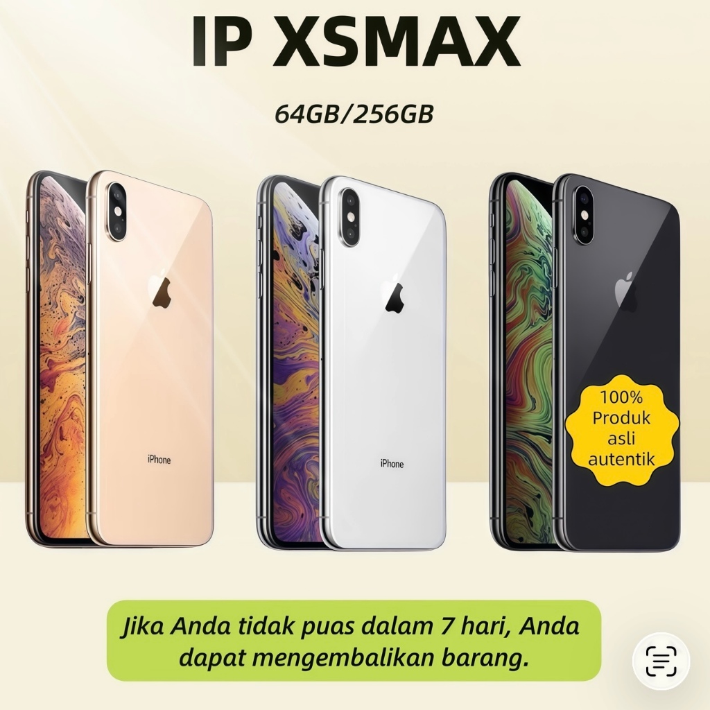 PROMO iphone xs max SECOND original 100% 64GB 256GB kondisi mulus like new fullset iphone bekas