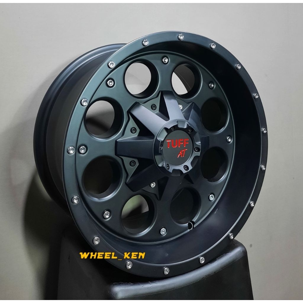 VELG JEEP/OFFROAD TUFF AT RING 15X8 PCD 6X139 SATIN BLACK