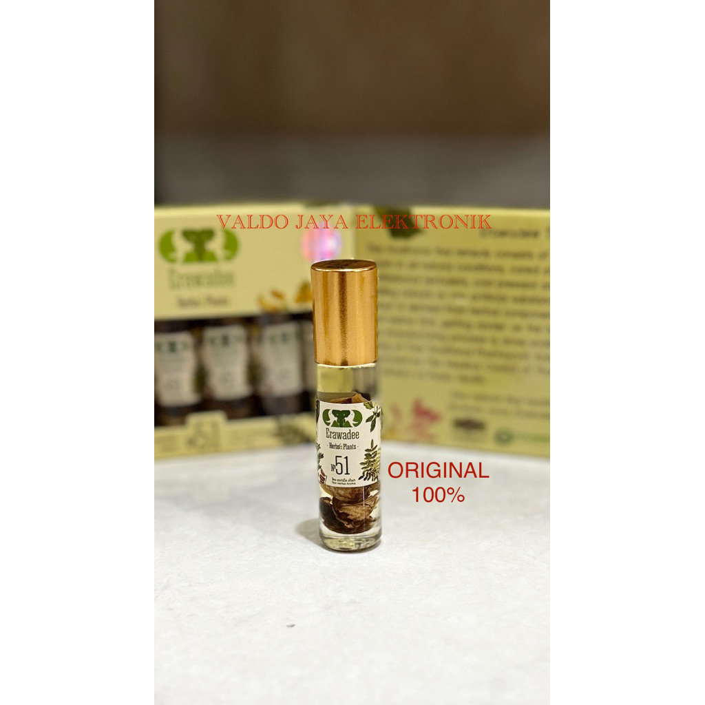 ERAWADEE Minyak Angin Roll 51 Original Thailand Minyak Angin Erawadee original 51