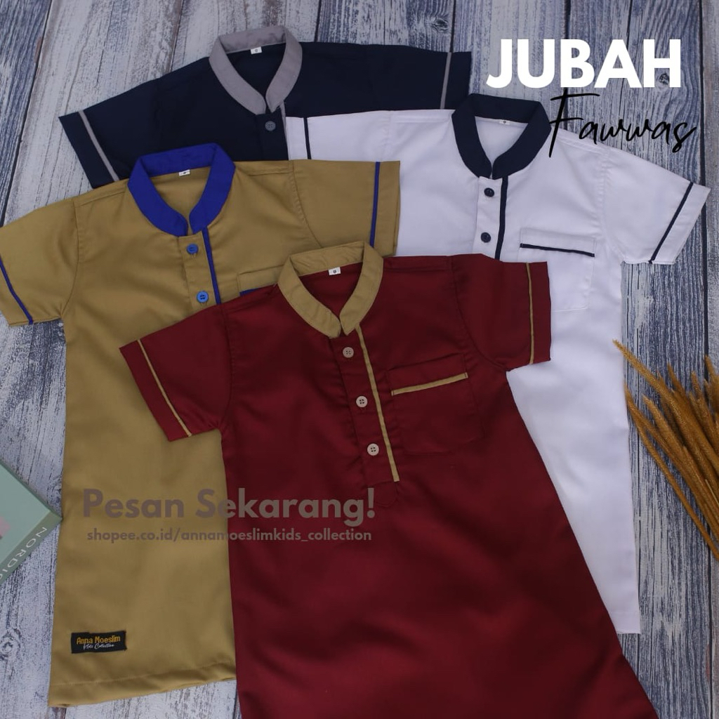 Jubah Anak Laki laki// Jubah Fawwaz Anak Laki laki// Jubah Gamis Lengan Pendek