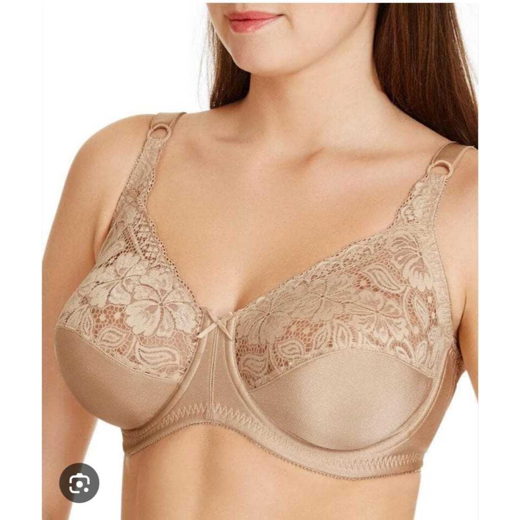 Bra Berlei Kawat Full Cup Tanpa Busa Lace Nyaman Harian Big Size 44E Brown Nude Beige - Y5568 RLA