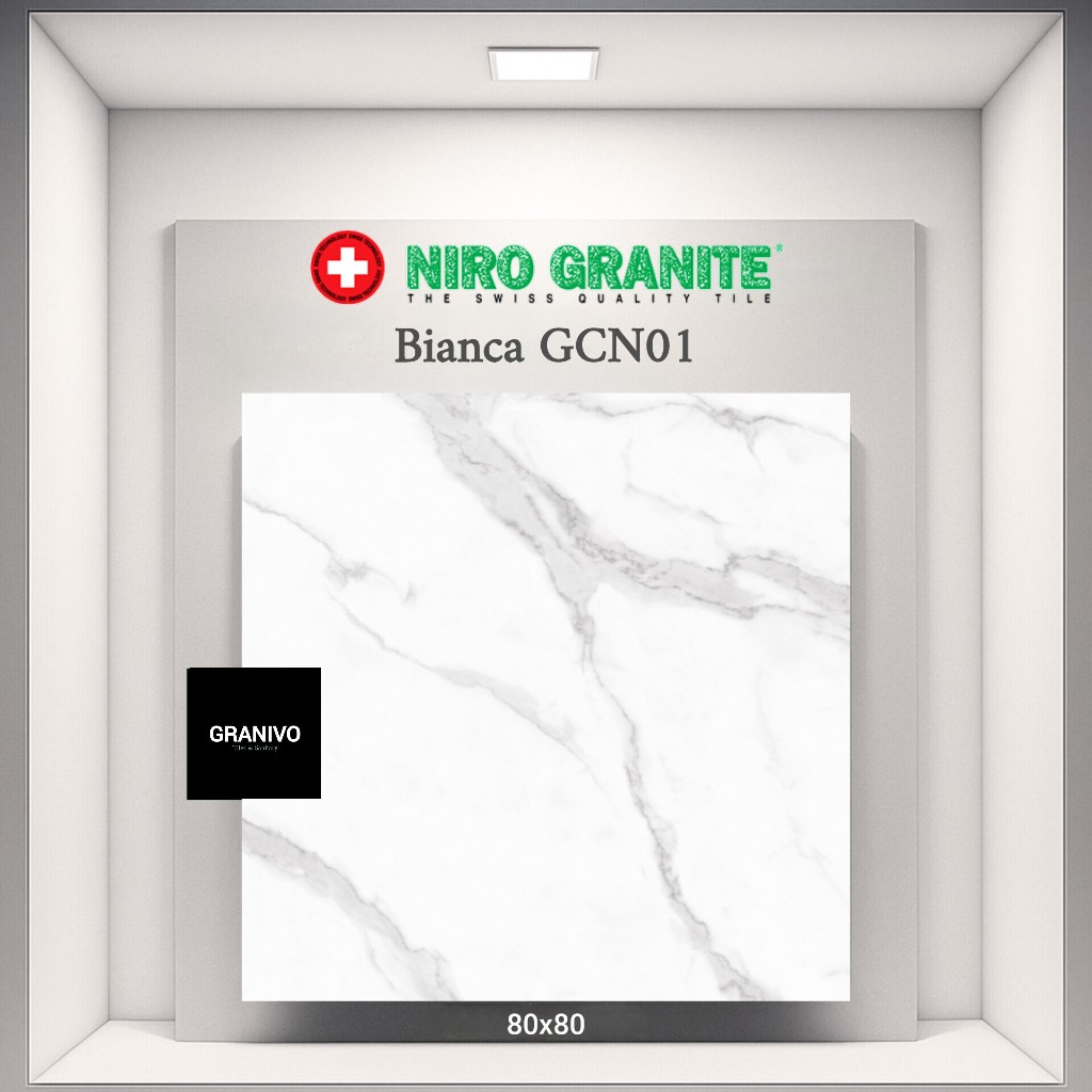 NIRO GRANITE / GRANIT TILES / TILE CONTI FLOW GCN01 - BIANCA POLISHED KWP / KW  P / KW ECO / KW EKO 