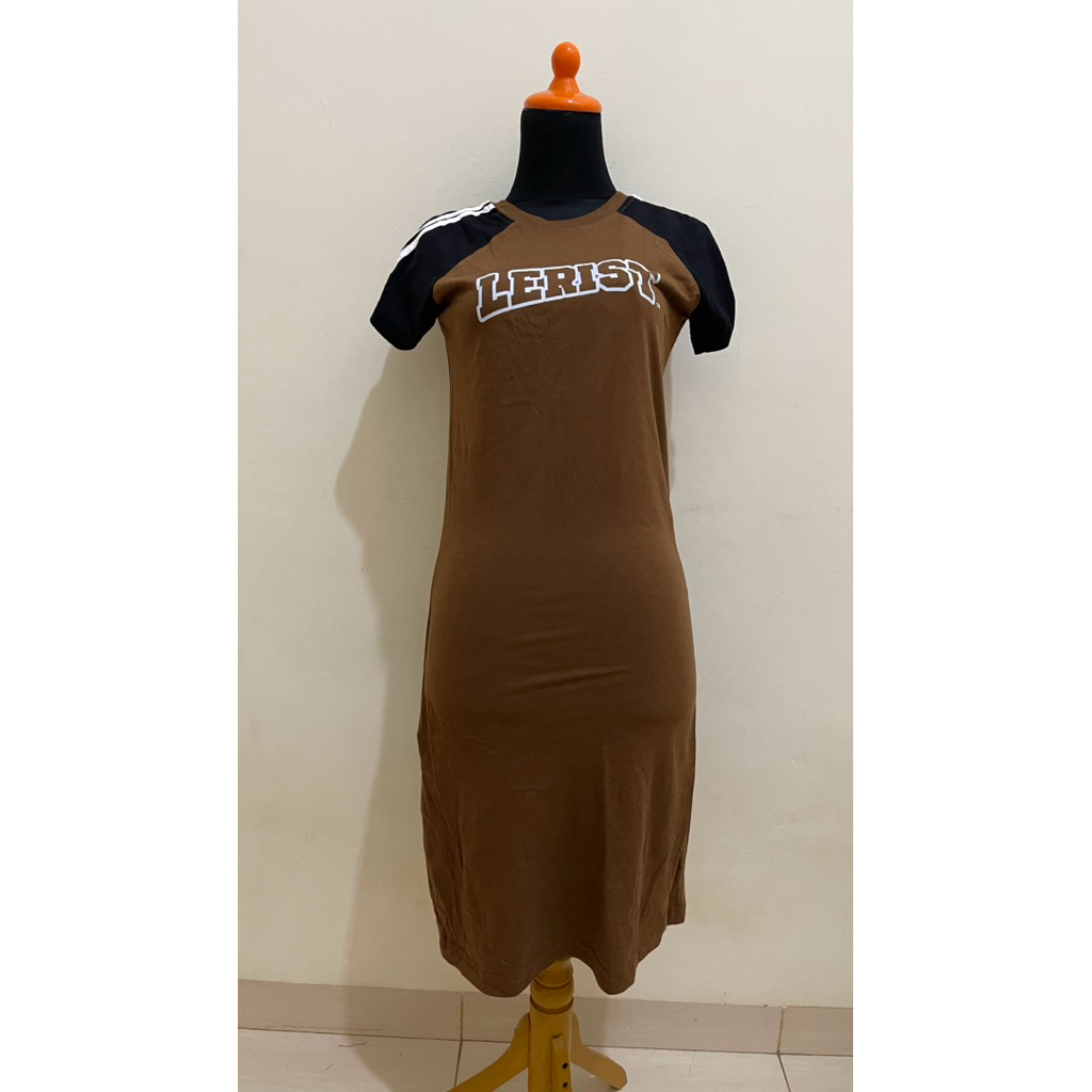 dress wanita lerist coklat