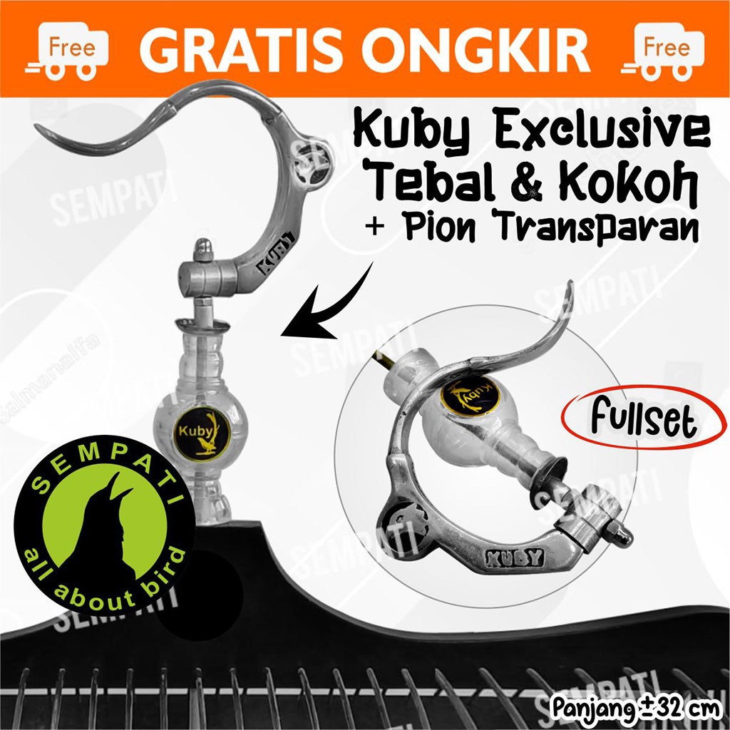 SEMPATI Gantungan Kuby Plus Pion Bening Fullset Gantungan Lipat Pion Kuby Cantolan Sangkar Kandang K