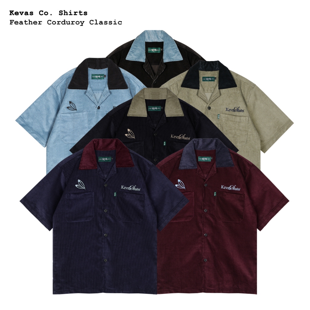 Kevas Feather Corduroy Classic Shirts