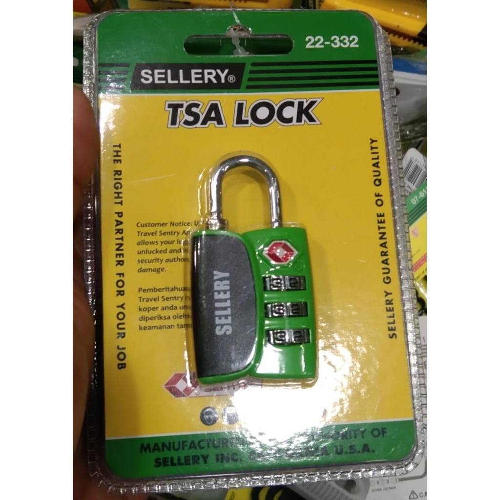 SELLERY 22-332 TSA PADLOCK.