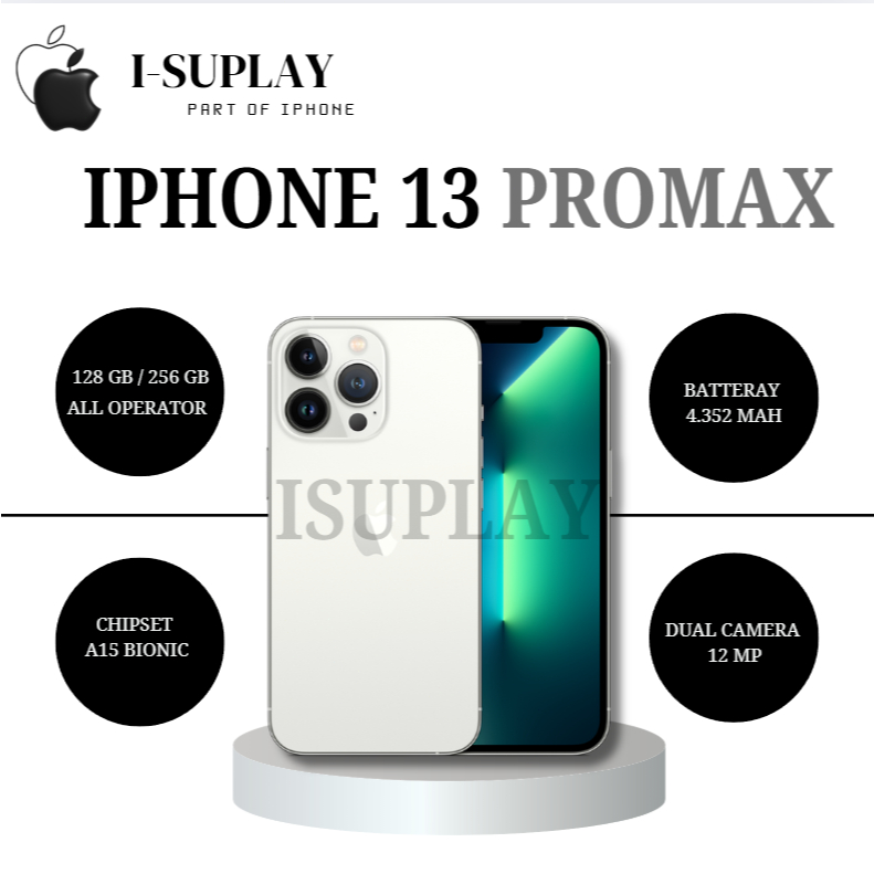 IP 13 PRO MAX 128GB 256GB  FULLSET SECOND INTER MULUS 100% Original